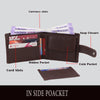 ( Card & Coin Slot) RFID Blocking Leather Bifold Wallet, Genuine Leather, Embossed Design, Card Slots