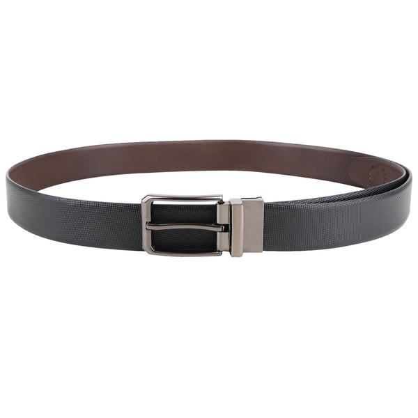 35mm or 3.5 Inches Genuine Leather Reversible Buckle Men's Belt Brown Black | Office Formal Party