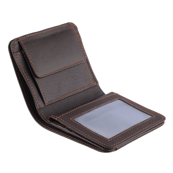 Genuine Leather Bi-Fold Wallet with RFID Blocking, Cash Card Holder with Multiple Slots, Made in Italian Leather