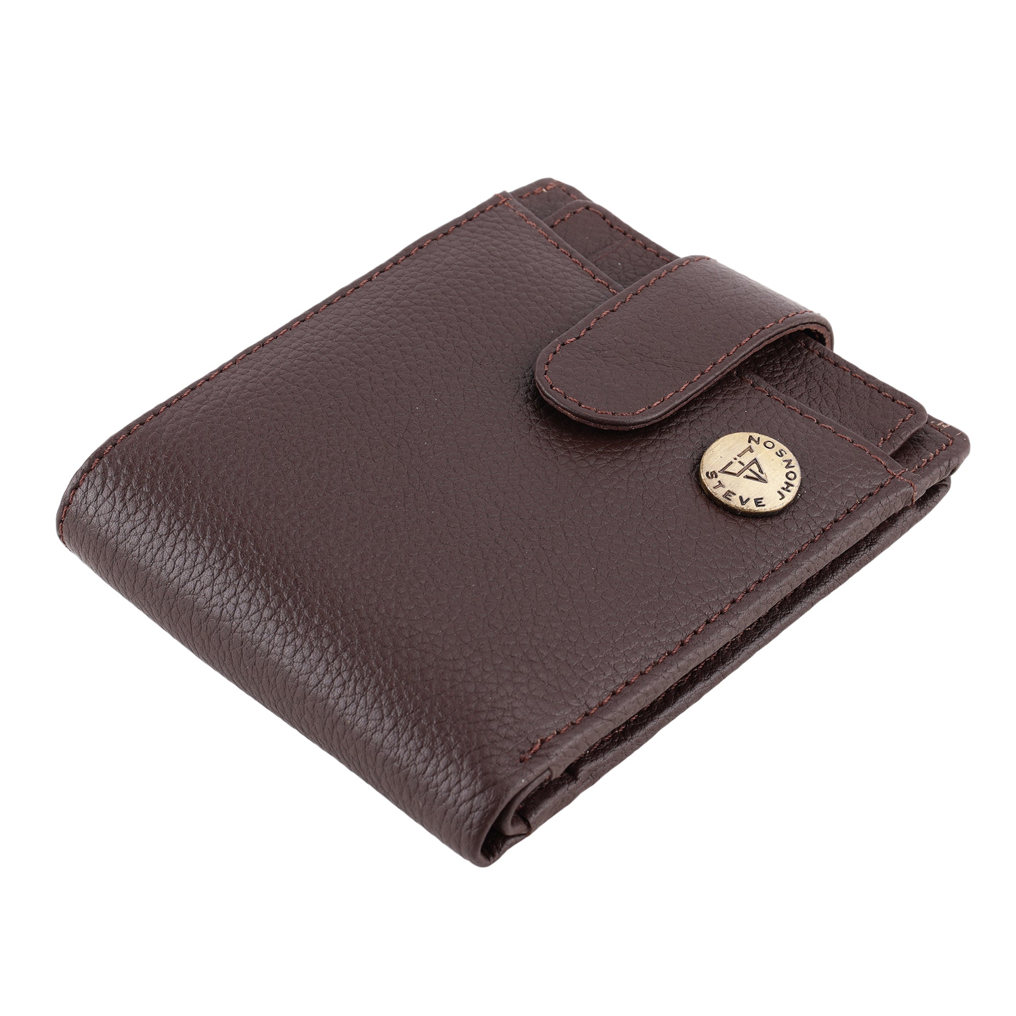 ( Card & Coin Slot) RFID Blocking Leather Bifold Wallet, Genuine Leather, Embossed Design, Card Slots