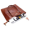 15 Inches Genuine Leather Padded Laptop Shoulder Handbag