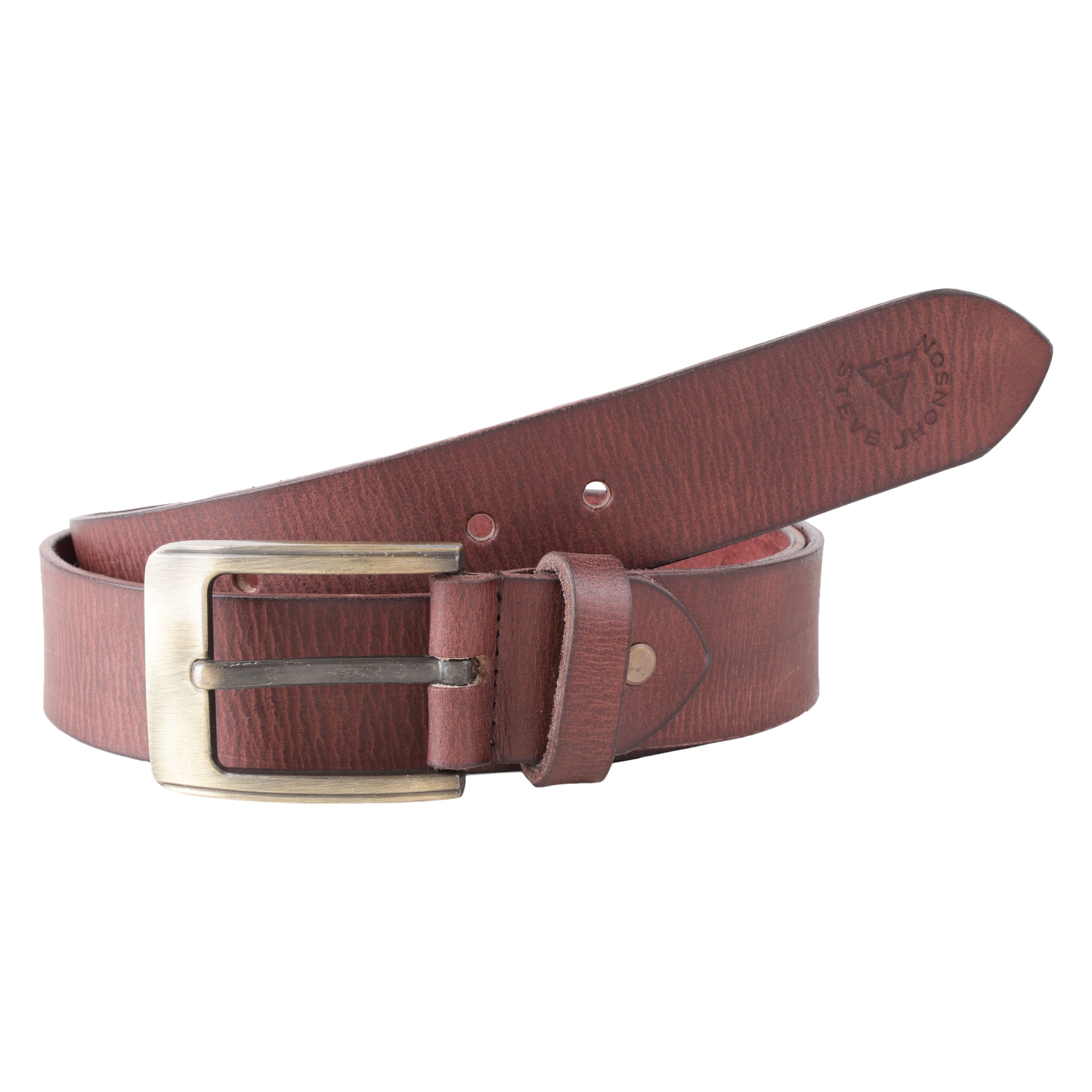 35 mm or 3.5 Inches Belt Men - Genuine Leather Design Belt Casual Suit Jeans Dress Single Prong Metal Buckle