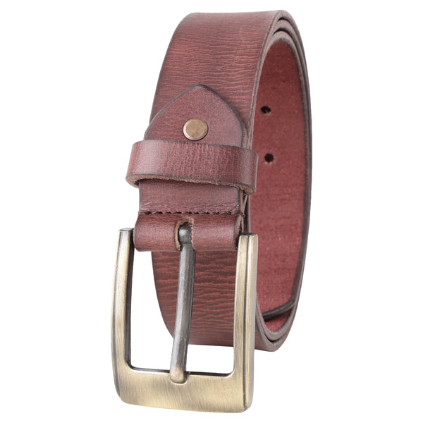 35 mm or 3.5 Inches Belt Men - Genuine Leather Design Belt Casual Suit Jeans Dress Single Prong Metal Buckle