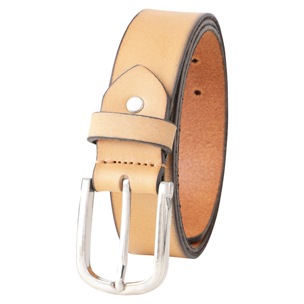 BELT MEN - GENUINE LEATHER DESIGN BELT CASUAL SUIT JEANS DRESS SINGLE PRONG METAL BUCKLE