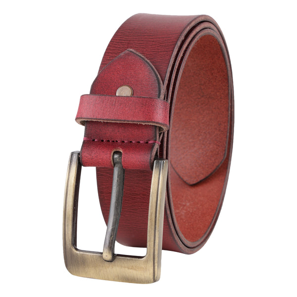 35 mm or 3.5 Inches Belt Men - Genuine Leather Design Belt Casual Suit Jeans Dress Single Prong Metal Buckle