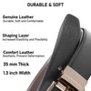 35mm or 3.5 Inches Genuine Leather Reversible Buckle Men's Belt Brown Black | Office Formal Party