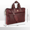 15 Inches Genuine Leather (Single Zip Compartment) Laptop Messenger Bag for Work, Leather Briefcase