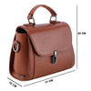 Genuine Leather Stylish Hand Design Women Shoulder Handbag Satchel Tote Bag | Double Handle Bag